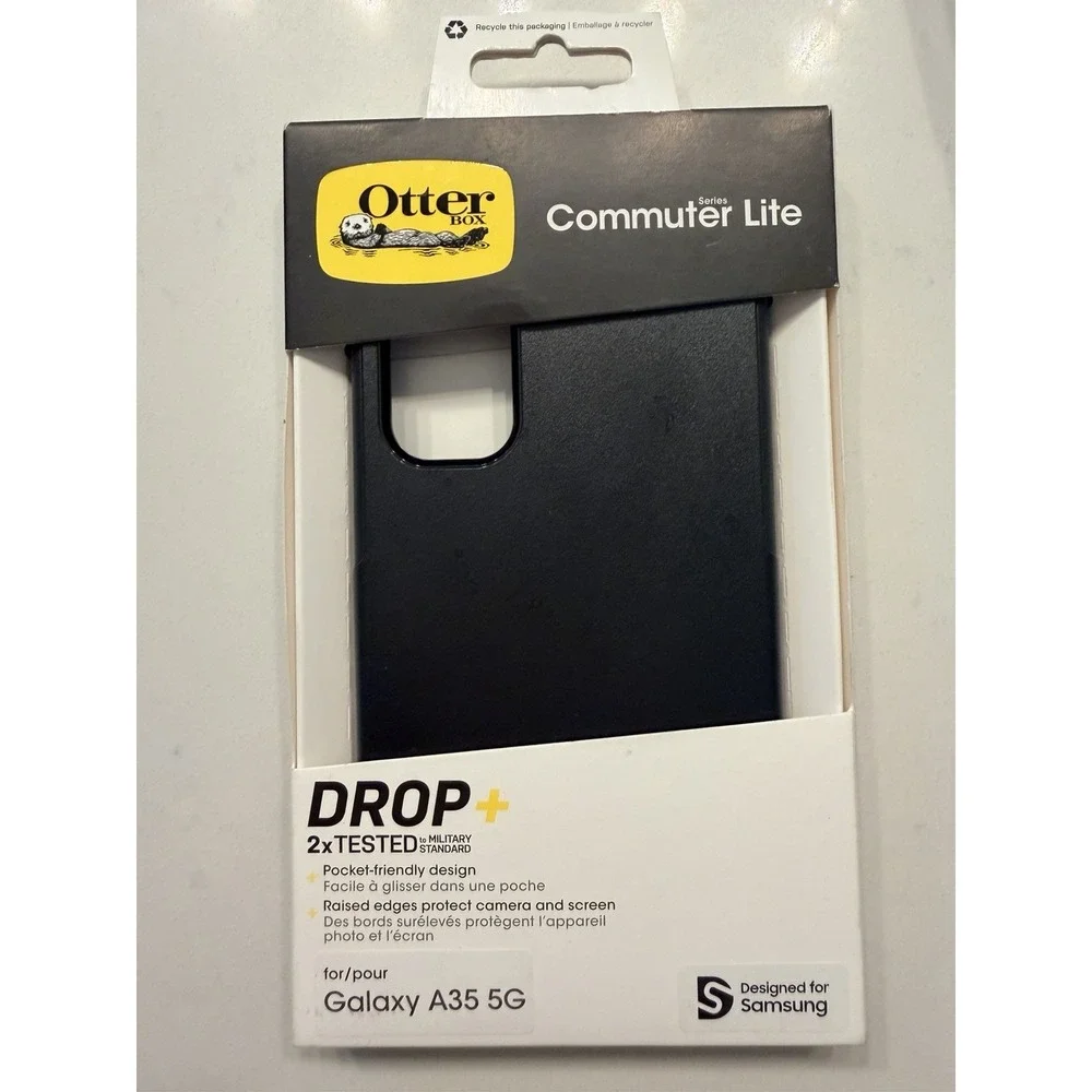 OtterBox Commuter Lite Shockproof Cell Phone Case Samsung Galaxy A35 5G, Black